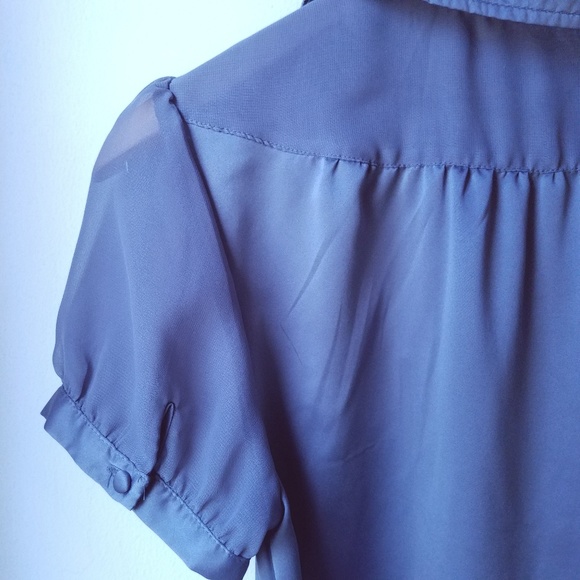 Gray/Silver Ruffled Shift Dress - Picture 4 of 5